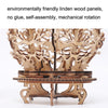 Wooden Puzzle Toy 3D Puzzle Assembly Box DIY Gift Desktop Ornaments, Style: Female Flower