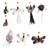 White Butterfly Cat Teaser Refill - Feather & Bell