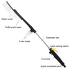 High Pressure Car Wash Nozzle Soft Bristle Long Handle Brush Foam Bottle Tool Set, Specification: Set 2