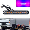 DC12V-24V / 36W Car Truck Emergency Strobe Flash Warning Light 12LEDs Long Ultra-thin Side Lights(Red + Blue + Red)