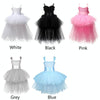 Black Girls Lace Sling Dress Mesh Tutu Party Dress, KId Size:34 age90-110cm