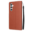For Samsung Galaxy S25+ 5G 3-Card Slots Multifunctional Leather Phone Case(Brown)