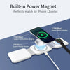 10-in-1 Magnetic Wireless Folding Charger With Data Cable Adapter Storage box(White)