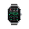 D8 Pro 2.01 inch 2 in 1 Bluetooth Earphone Steel Strap Smart Watch, Support NFC with Cover(Space Grey)