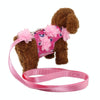 Denim & Canvas Dog Harness with 3D Lace, Pink, L + Lead