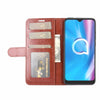 For Alcatel 1SE  2020 R64 Texture Single Horizontal Flip Protective Case with Holder & Card Slots & Wallet& Photo Frame(Brown)