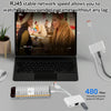 NK-107TL Pro USB-C / Type-C, 8 Pin, USB to 8 Pin, USB, RJ45 Multi-function Adapter(White)