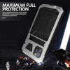 For iPhone 11 Pro Shockproof Waterproof Dust-proof Metal + Silicone Protective Case with Holder(Silver)