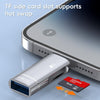 2 in 1 8 Pin to USB and TF Card Reader Adapter(Black)