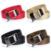 AWMN Men Nylon Cutout Automatic Buckle Toothless Belt, Length: 120cm(Khaki)