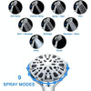 9 Functions Handheld Shower Pressurized Shower With Water Off and Pause, Style: Single Shower