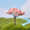 5pcs Micro Landscape Ornaments Simulated Christmas Trees Succulent Accessories Materials, Style: Cherry Blossoms