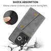 For Xiaomi Poco F6 Double Buckle Card Slots Magnetic Phone Case(Grey)