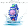 JNEW A380-86172 Children Cartoon 3D Castle Dinosaur Alarm Waterproof Colorful Backlight LED Electronic Watch(Black)
