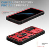 For Samsung Galaxy S25 5G Sliding Camshield TPU Hybrid PC Phone Case with Holder(Red+Black)