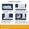 Children Safe Lock Door Handle Fixed Anti-Opening Lock(White)