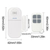 130dB Wireless Door Alarm with Remote, LED Light - 7 Modes