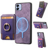 For Samsung Galaxy A04e Retro Splitable Magnetic Stand Card Bag Leather Phone Case(Purple)