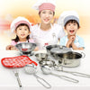 101 Kids Play House Simulation Stainless Steel Tableware Toys Kitchen Early Learning Enlightenment Toy