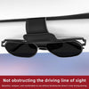 Car Eyeglasses Clip Car Leather Magnetic Closure Sunglasses Storage Bag(Black)