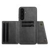 For Samsung Galaxy A36 5G Double Buckle Card Slots Magnetic Phone Case(Grey)