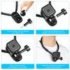 PULUZ Lazy Neck Bracket POV View Mount for GoPro Action Cameras (Black)