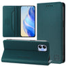 For Samsung Galaxy A04e 4G / F04 RC01 Dual-Folded Magnetic Suction RFID Leather Phone Case(Dark Green)