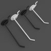 10 PCS Jewelry Accessories Display Orifice Plate Spray Hook, Length: 10cm(Black)