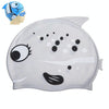 Ear Protection Small Fish Pattern Diving Cap Children Silicone Swimming Cap(E)