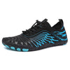 Mens Boys Water Shoes Quick Dry Aqua Socks Barefoot Beach Shoes Comfort Swim Sneakers, Size: 43(Black Blue)