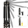 TRIOPO 853 Adjustable Portable Carbon Fiber Tripod with D2-A Ball Head for SLR Camera