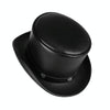 Retro Style PU Leather Round Top Magic Hat Gentleman Party Bow Hat, Size: One Size(Black)