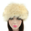 Unisex Winter Imitation Fox Fur Headband Bomber Hat, Size:L58-60cm(Black Tip on White)