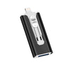 32GB Micro USB + 8 Pin + USB 2.0 3 in 1 Mobile Phone Computer U-Disk(Black)