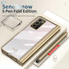 For Samsung Galaxy Z Fold2 5G Electroplating Hinge Phone Case with Stylus(Gold)