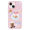 For iPhone 15 Skin Feeling Jelly TPU Hybrid PC Phone Case(Cake Pink)
