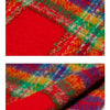 Autumn & Winter Polyester Ladies Warmth Thickened Fringed Fine Grid Scarf, Size:190cm(GWB12-02 Navy)