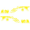 2 PCS/Set D-123 Soldiers Pattern Car Modified Decorative Sticker(Yellow)