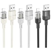 hoco U129 Spirit 1.2m 2.4A USB to 8 Pin Transparent Charging Data Cable(Grey)