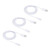 3 PCS HAWEEL 1m High Speed 8 pin to USB Sync and Charging Cable Kit for iPhone, iPad(White)
