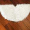 Christmas Tree Plush Skirt White Round Ornament Decoration, Diameter: 78cm(White)
