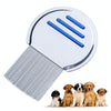 Stainless Steel Pet Flea Comb - Blue - Dogs & Cats