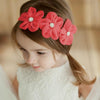 Ribbon Diamond Headband Newborn Hairband Girl Flower Head Children Hair Accessories(Watermelon red)