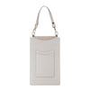 Litchi Texture Card Holder Mobile Phone Bag with Short Strap(White)