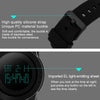 SKMEI 1142 Multifunctional Men Outdoor Sports Noctilucent Waterproof Silica Gel Digital Watch (Black)