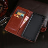 For iPhone XR idewei Crazy Horse Texture Horizontal Flip Leather Case with Holder & Card Slots & Wallet(Brown)