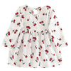 Girl Dress Children Dress Girls Long Sleeve Plaid Dress Soft Cotton Summer Princess Dresses Baby Girls Clothes, Size:120cm(White Cherry)