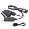 Scart To HDMI-Compatible Converter Video Audio Adapter Cable (Black)
