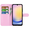 For Samsung Galaxy A26 5G Litchi Texture Horizontal Flip Leather Phone Case with Holder(Pink)