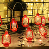 2m 20 LEDs Retro Kerosene Lamp LED Lights String Bedroom Decoration(White Light)